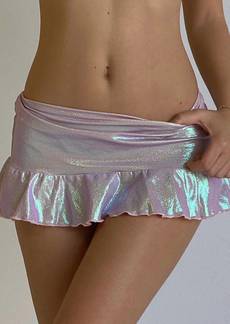 Frankies Bikinis Gilded Angel Andrea Mini Skirt In Iridescent