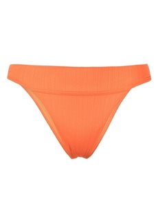 Frankies Bikinis Nick Plisse mid-rise bikini bottoms