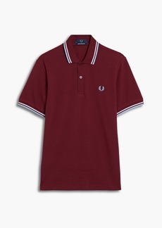 Fred Perry - Embroidered cotton-piqué polo shirt - Burgundy - US 36