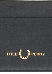Fred Perry Black Burnished Leather Card Holder