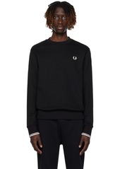 Fred Perry Black Crewneck Sweatshirt