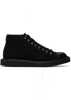 Fred Perry Black George Cox Edition Heavy Canvas Monkey Sneakers
