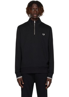 Fred Perry Black Half-Zip Sweater
