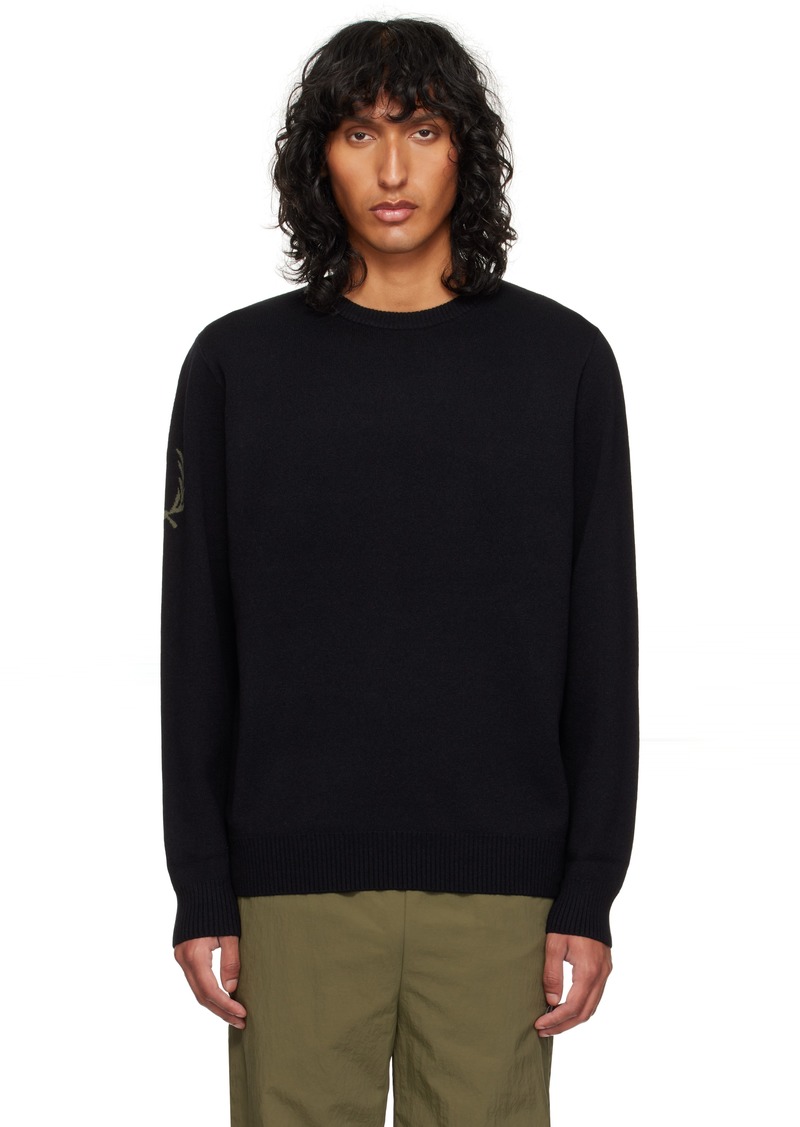 Fred Perry Black Laurel Wreath Sweater