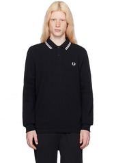 Fred Perry Black 'The Fred Perry' Long Sleeve Polo
