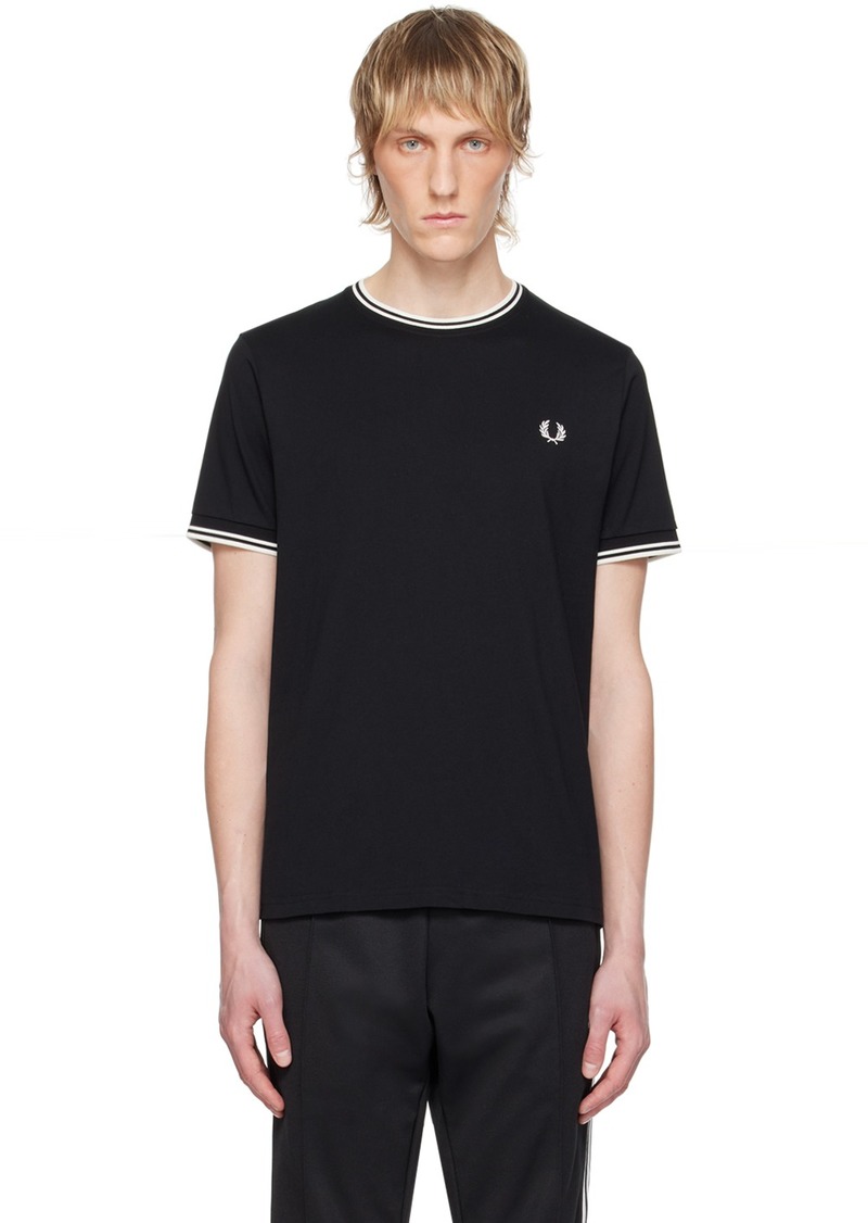 Fred Perry Black Twin Tipped T-Shirt