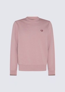 FRED PERRY DUSTY PINK COTTON BLEND SWEATSHIRT