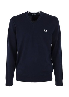 FRED PERRY FP CLASSIC V NECK JUMPER CLOTHING