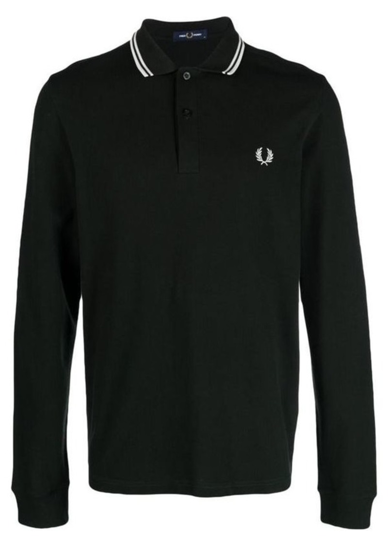 FRED PERRY FP LONG SLEEVE TWIN TIPPED SHIRT CLOTHING