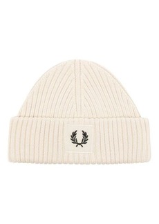 FRED PERRY FP PATCH BRAND CHUNKY RIB BEANIE ACCESSORIES