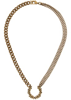 Fred Perry Gold Double Chain Laurel Wreath Necklace