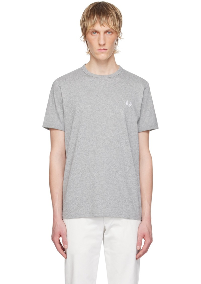 Fred Perry Gray Ringer T-Shirt