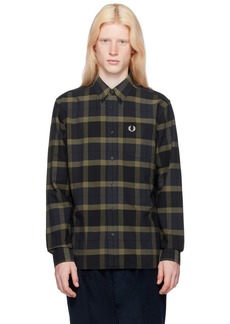 Fred Perry Green & Navy Check Shirt