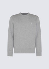 FRED PERRY GREY COTTON BLEND SWEATSHIRT