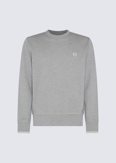 FRED PERRY GREY COTTON BLEND SWEATSHIRT