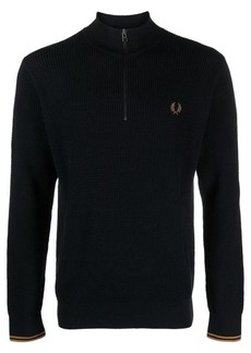 FRED PERRY Half zip cotton jumper