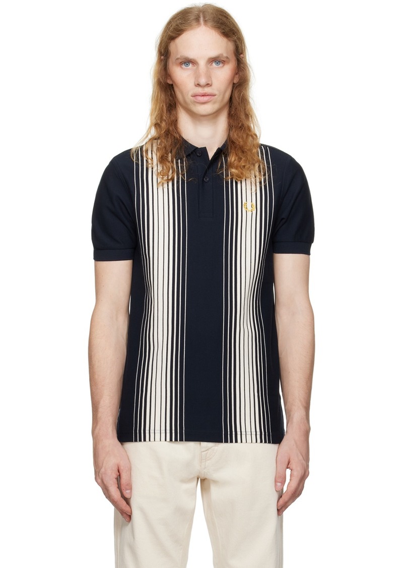 Fred Perry Navy Ombre Stripe Polo