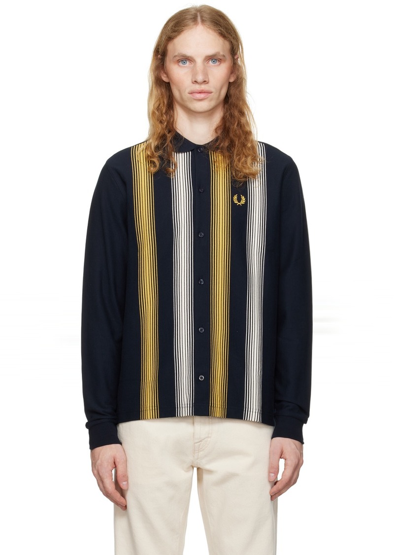 Fred Perry Navy Ombre Stripe Shirt