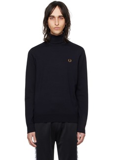 Fred Perry Navy Roll Neck Turtleneck