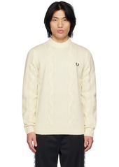 Fred Perry Off-White Cable Sweater
