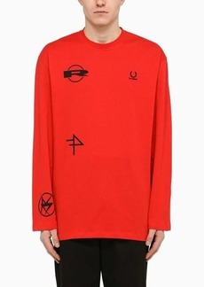 FRED PERRY RAF SIMONS long-sleeves t-shirt with prints
