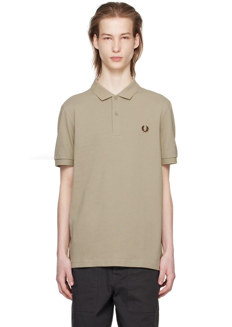 Fred Perry Taupe Embroidered Polo