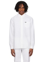 Fred Perry White Embroidered Shirt