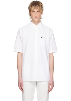 Fred Perry White Embroidered Shirt