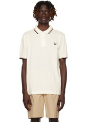 Fred Perry White Twin Tipped Polo