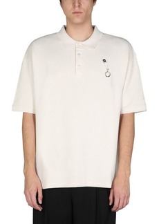 FRED PERRY X RAF SIMONS DISTRESSED OVERSIZED POLO SHIRT