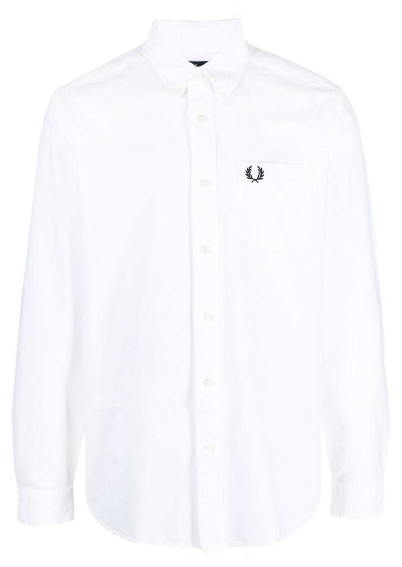 Fred Perry logo-embroidered cotton shirt