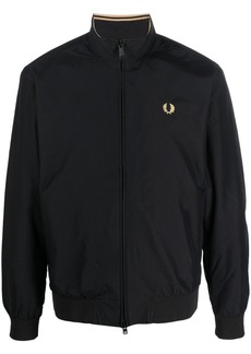 Fred Perry logo-embroidered zip-up jacket