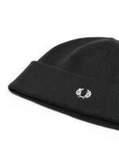 Fred Perry logo-embroidery beanie