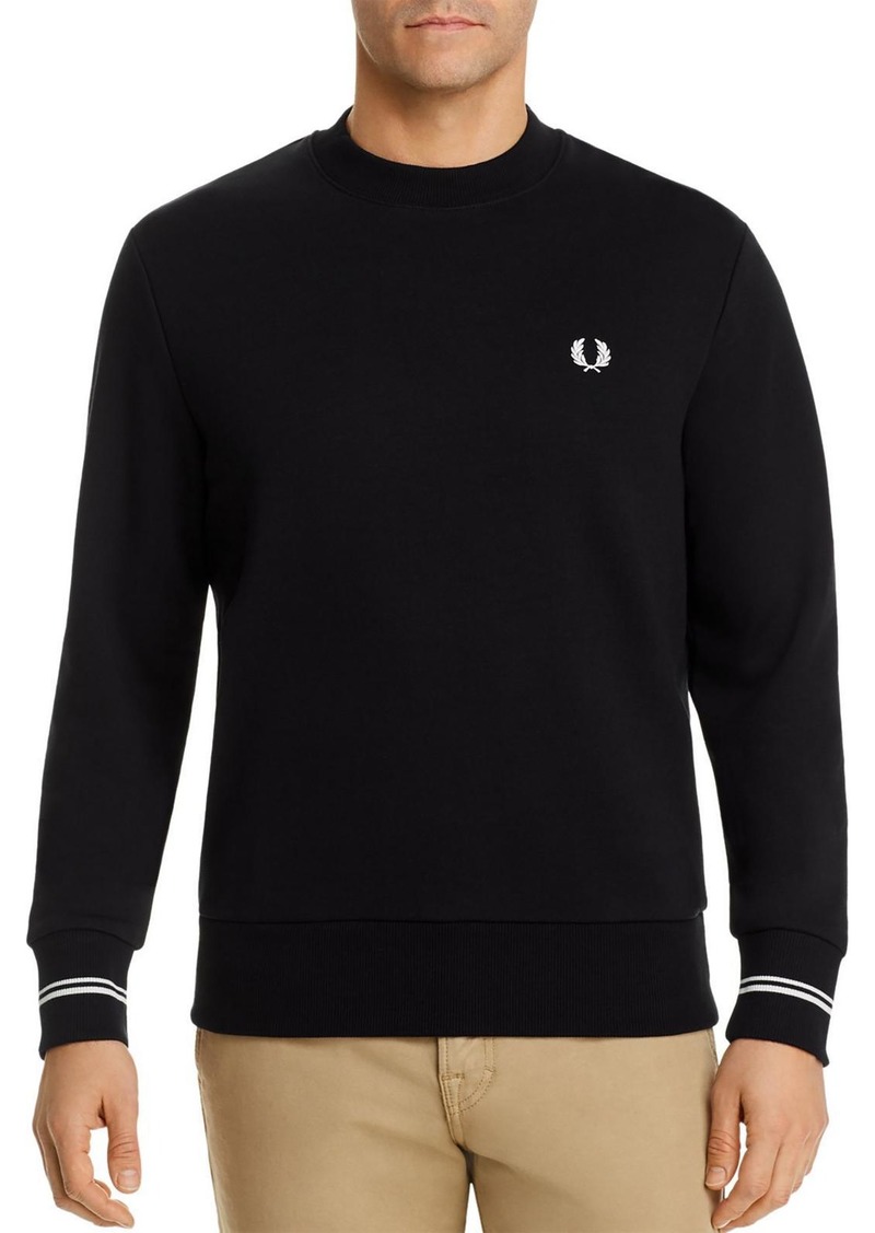 Fred Perry Mens Ribbed Thick Cotton Crewneck Sweater