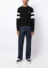 Fred Perry Ringer-embroidered cotton sweatshirt