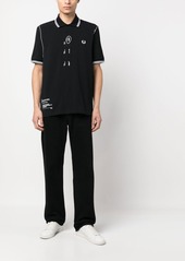 Fred Perry sketch-style cotton polo shirt