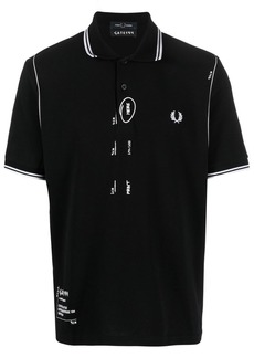 Fred Perry sketch-style cotton polo shirt