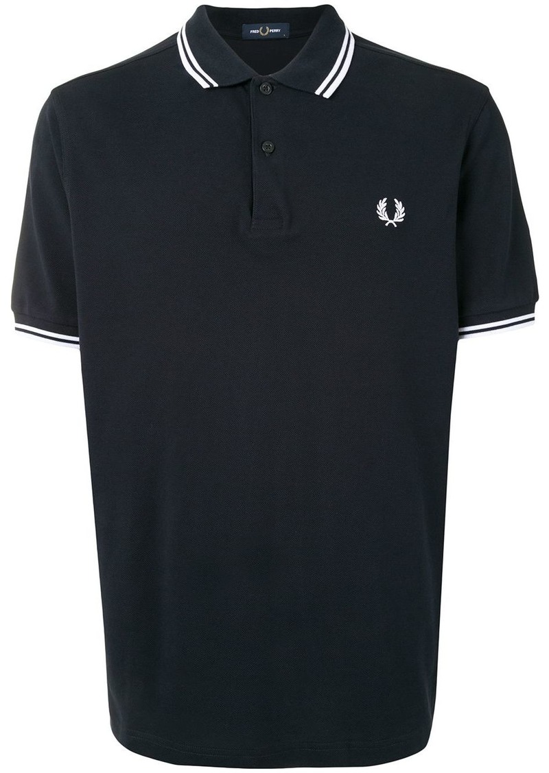 Fred Perry stripe-trim logo polo shirt