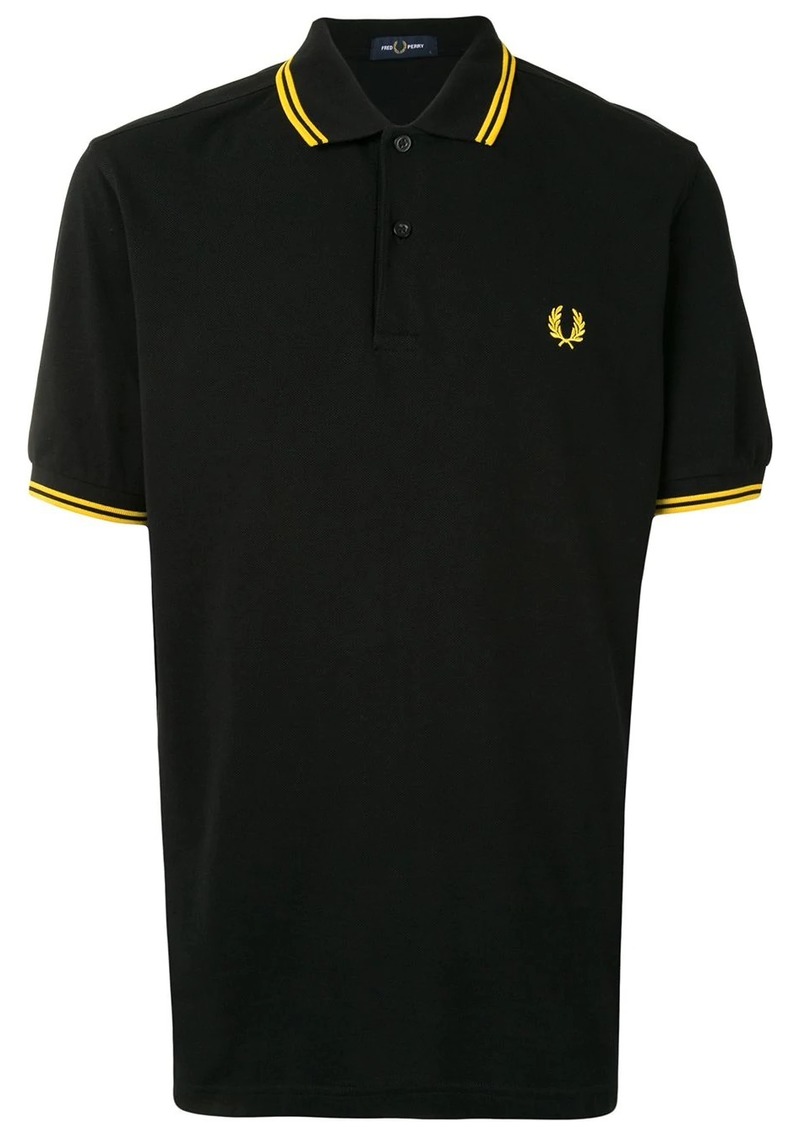 Fred Perry stripe-trim logo polo shirt