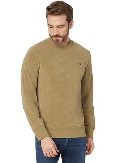 Fred Perry Towelling Crew Neck Sweatshirt