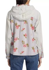 Free People About to Slide Cotton Hooded Shirt