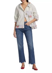 Free People About to Slide Cotton Hooded Shirt