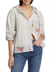 Free People About to Slide Cotton Hooded Shirt