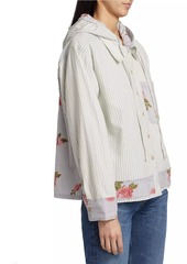 Free People About to Slide Cotton Hooded Shirt