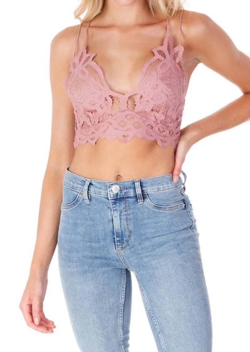 Free People Adella Bralette In Rose