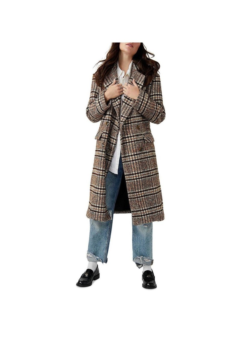 Free People Adore You Womens Wool Blend Long Wool Coat