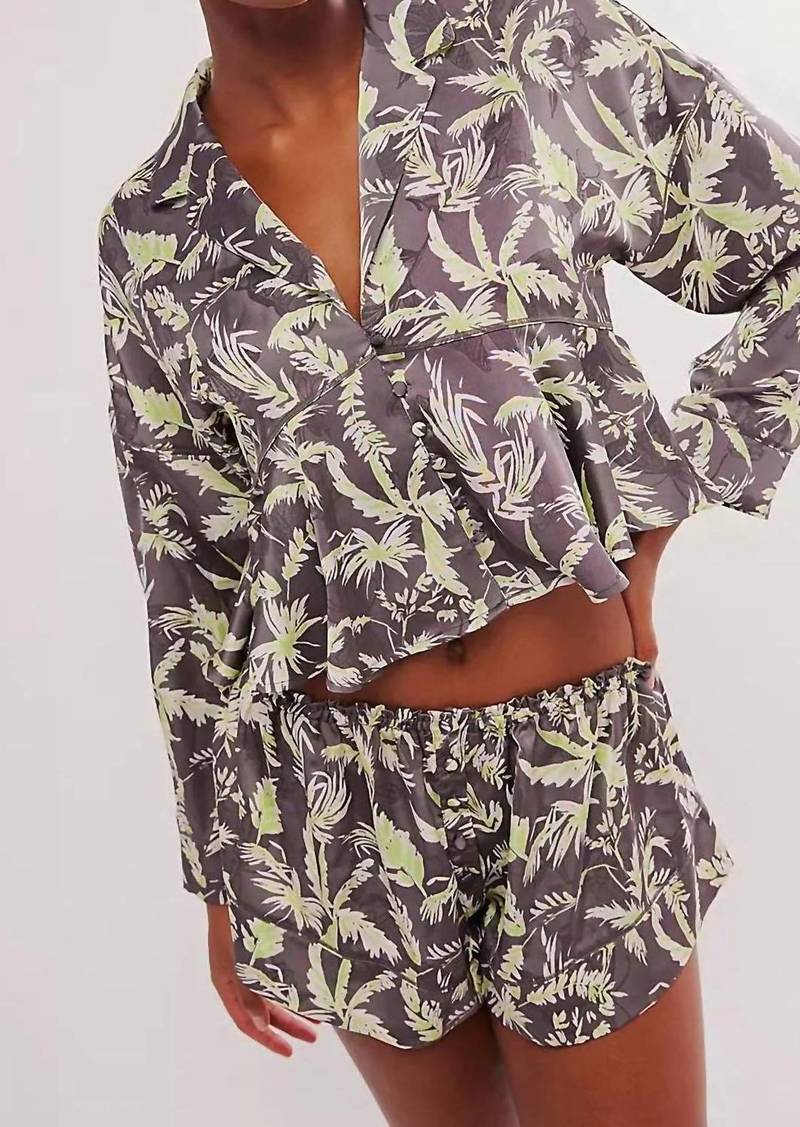 Free People Beauty Sleep Pajama Set In Dark Combo