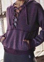 Free People Believe It Hooded Lace Up In Plum