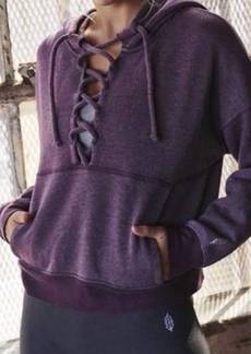Free People Believe It Hooded Lace Up In Plum