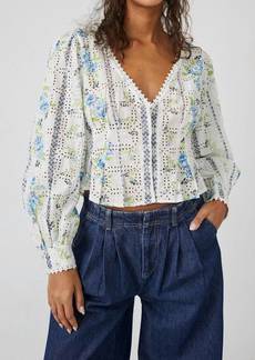 Free People Blossom Eyelet Top In White
